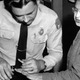 Rosa Parks is fingerprinted by police Lt. D.H. Lackey in Montgomery, Ala., Feb. 22, 1956, two months after refusing to give up her seat on a bus for a white passenger on Dec. 1, 1955. The quest by a civil rights pioneer to have her arrest record wiped clean after nearly 70 years after she protested racial segregation has raised the possibility of similar bids to clear the names of Rosa Parks and Martin Luther King Jr., whose convictions remain on the books in Alabama’s capital.